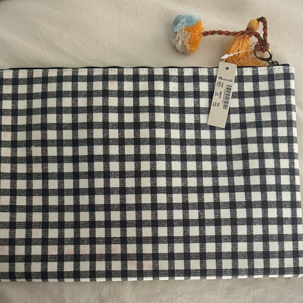 Madewell Large Tassle Zip Pouch NWT